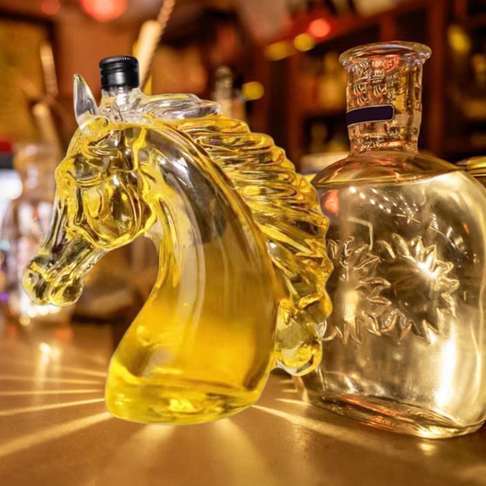 Glass Decanter Whiskey - Bouteille de whisky gravée en forme