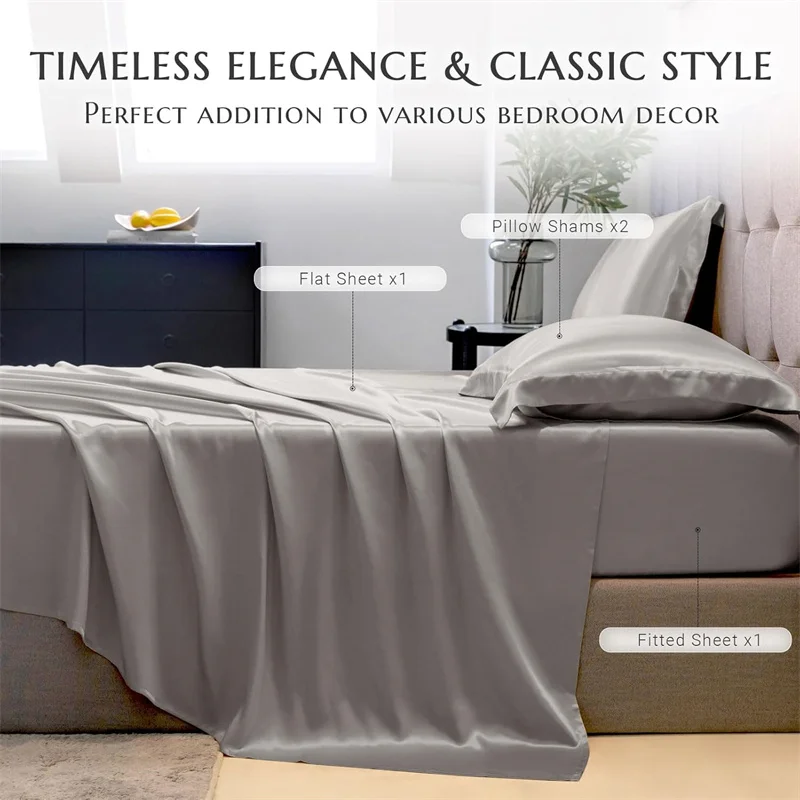 Ensemble de draps 100% soie de - Silk Pillowcase Set avis et prix